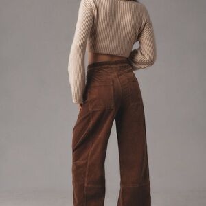 Pilcro Chocolate Wide-Leg Corduroy Pants
